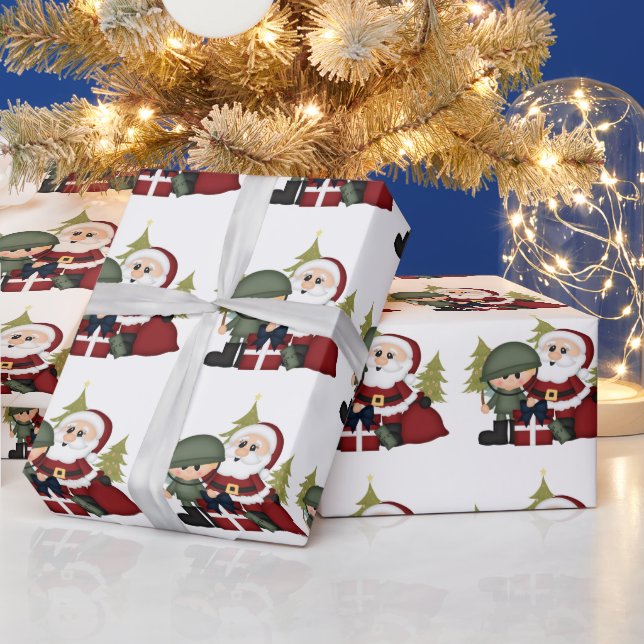 Papel De Presente Soldado Militar e Natal Personalizados (Feriados)