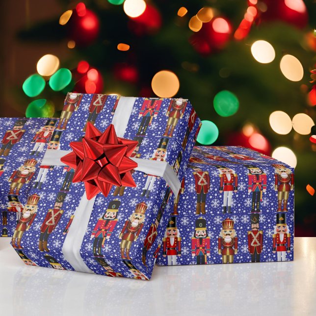 Papel De Presente Soldados Bonito Natal Azul Neve BG (Criador carregado)