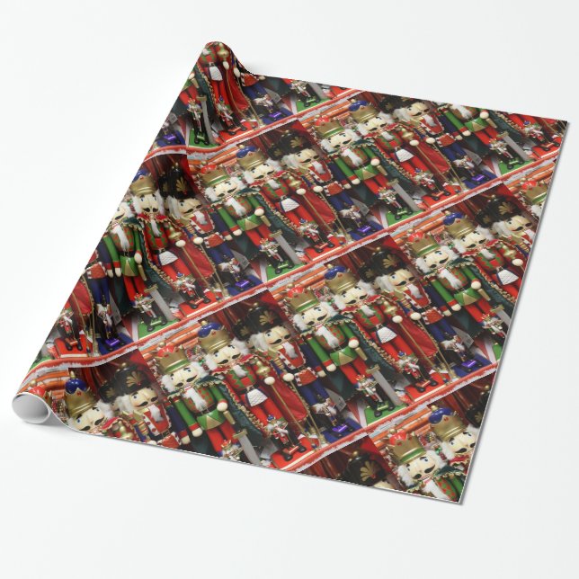 Papel De Presente Soldados de Natal de Noz-Cracker (Desenrolado)