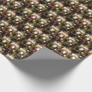 Papel De Presente Soldados Esquilo Dourado Natal