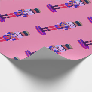Papel De Presente Soldados Tradicionais Escolta de Noz em Rosa