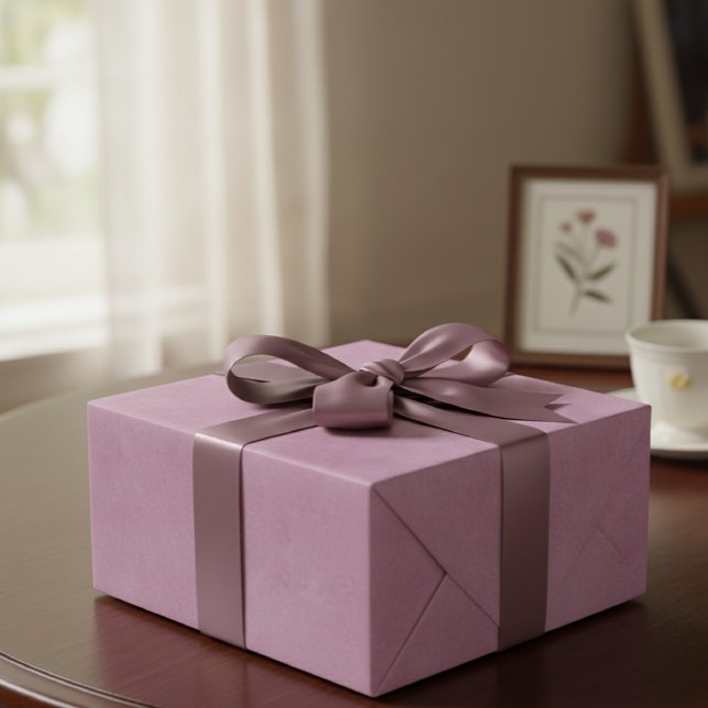 Papel De Presente Solid Light Pink / Dusty Pink Gift Wrap Paper (Criador carregado)