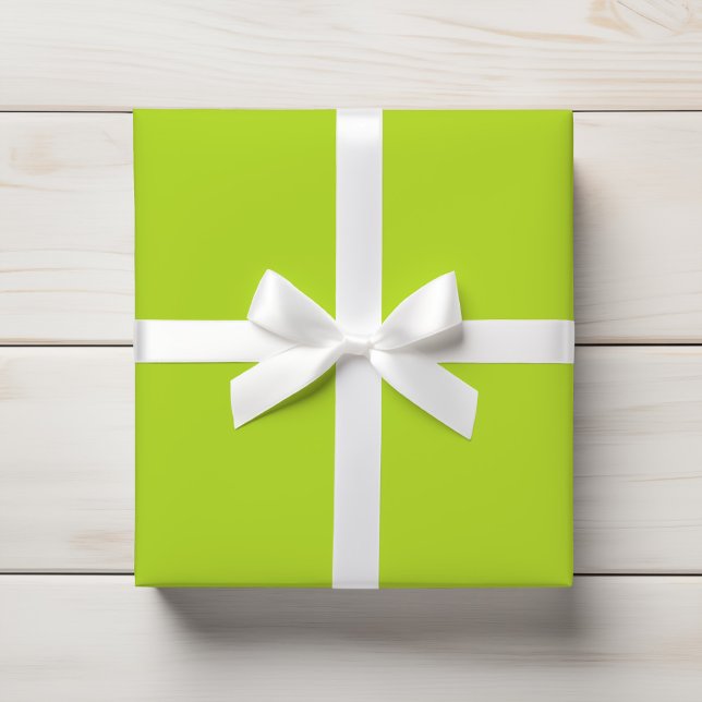 Papel De Presente Sólido De Citros De Verde limão Brilhante (Criador carregado)