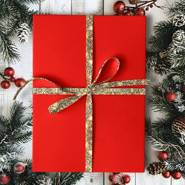 Papel De Presente Sólido Holly Red