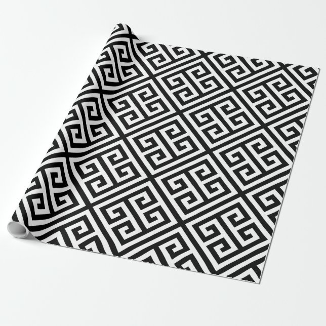Papel De Presente Solteiro preto e branco (Desenrolado)