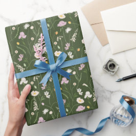 Papel De Presente Sombra Verde Escura