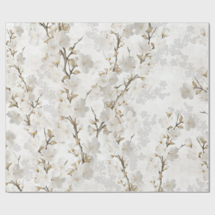 Papel De Presente Sombras de dançarino de nuvem de flores de cerejei