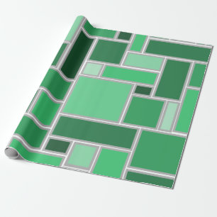 Papel De Presente Sombras de Verde