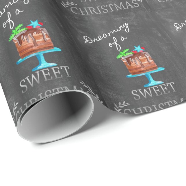 Papel De Presente Sonhando com um bom Natal! (Ponta do rolo)