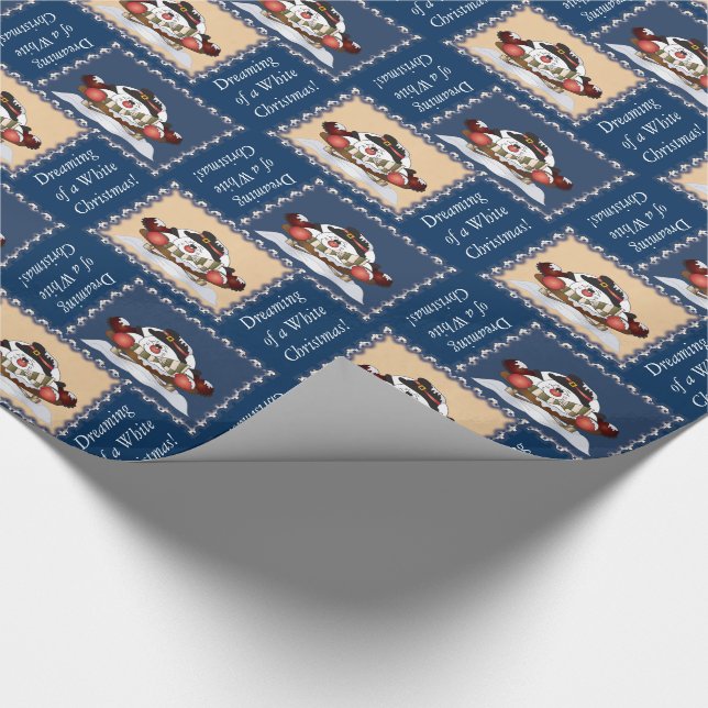 Papel De Presente Sonhando com um Natal Branco (Ponta)