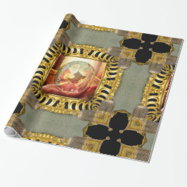 Papel De Presente Sonhar com Papais noeis numa Noite de Inverno