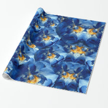 Sonho azul, Rosa Floral Holiday Wrappaper