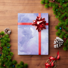 Papel De Presente Sonho de Lavanda Suave Padrão Abstrato Branco Névo