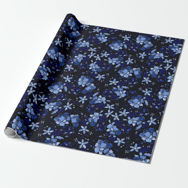 Papel De Presente Sonho do Flor da Meia-Noite (Desenrolado)