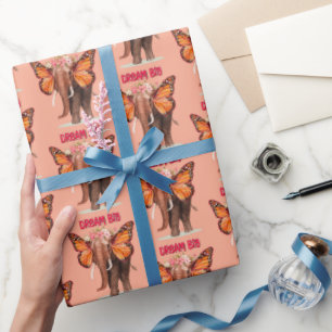 Papel De Presente Sonho Grande Como Um Elefante Inspirador