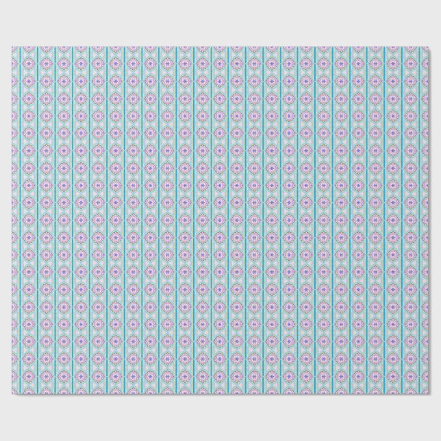 Papel De Presente Sonho Pastel Boho Geométrico Caleidoscópio (Aberto)