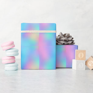 Papel De Presente Sonho Pastel Holográfico