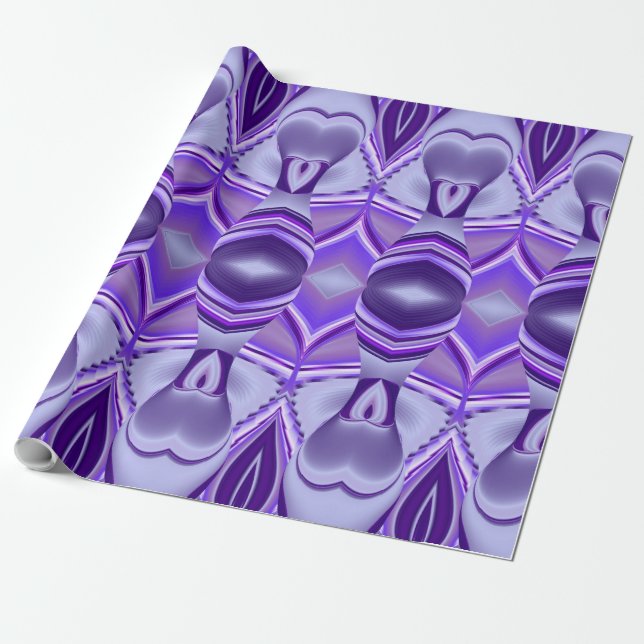 Papel De Presente Sonho Roxo, Abstrato Fantasy Arte Arco-Íris (Desenrolado)
