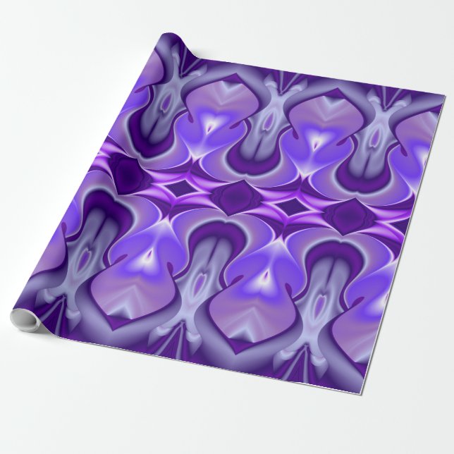Papel De Presente Sonho Roxo, Abstrato Fantasy Arte Arco-Íris (Desenrolado)