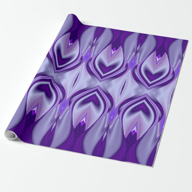 Papel De Presente Sonho Roxo, Abstrato Fantasy Arte Arco-Íris (Desenrolado)