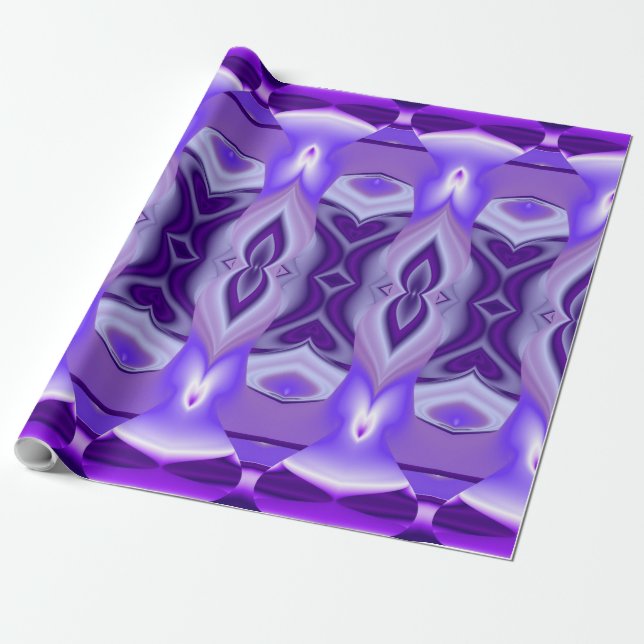 Papel De Presente Sonho Roxo, Abstrato Fantasy Arte Arco-Íris (Desenrolado)