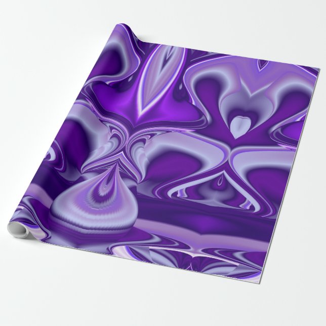 Papel De Presente Sonho Roxo, Abstrato Fantasy Arte Arco-Íris (Desenrolado)