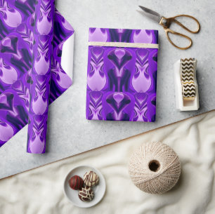 Papel De Presente Sonhos de Arco-íris Roxo 3D, Alien