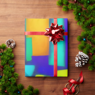 Papel De Presente Sonhos de Vibrações Elétricas Arte Abstrata Vintag