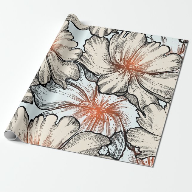 Papel De Presente Sonhos Florais nº 10 em Susiejayne (Desenrolado)