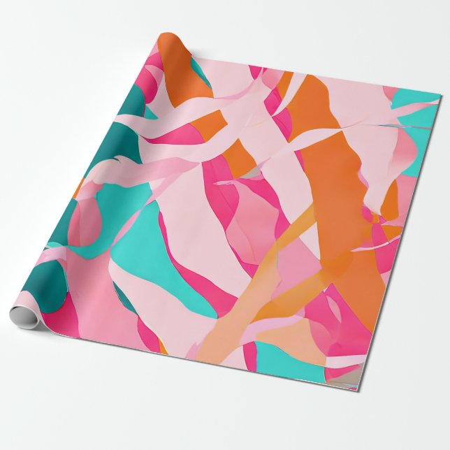Papel De Presente Sonhos Suaves: Padrões de Pastel Abstrato (Desenrolado)