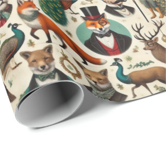 Papel De Presente Sophisticated Aristocratic Christmas Wrapping Pape