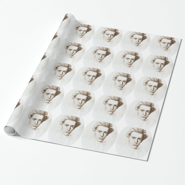 Papel De Presente Søren Kierkegaard - filósofo do Existentialist (Desenrolado)