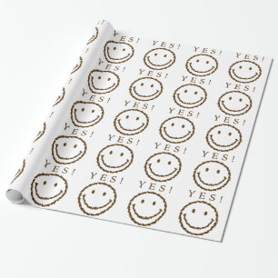 Papel De Presente Sorria com feijões de café