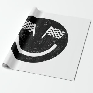 Papel De Presente Sorriso de corrida para Race Car Party