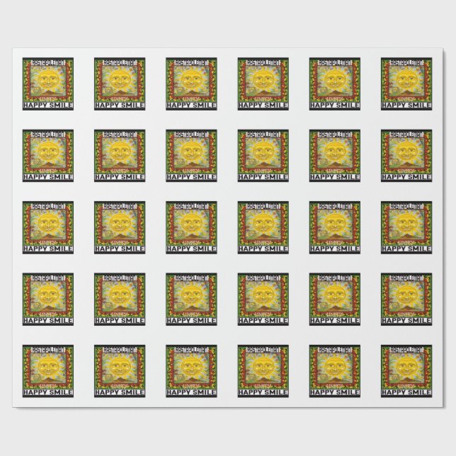 Papel De Presente Sorriso feliz rasta abençoado (Aberto)