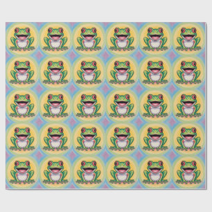 Papel De Presente Sorriso Gentil do Sapo