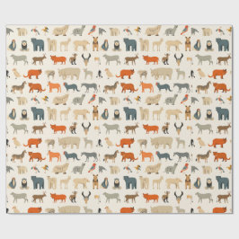 Papel De Presente Sorte de animais imaginários