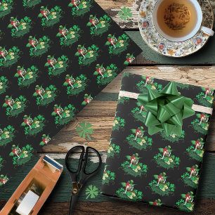 Papel De Presente Sorte Fada Irlandesa Verde