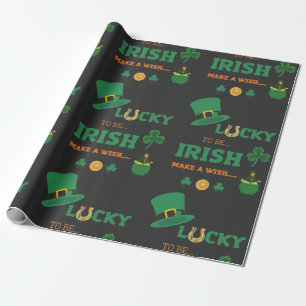 Papel De Presente Sortudo irlandês faz um desejo