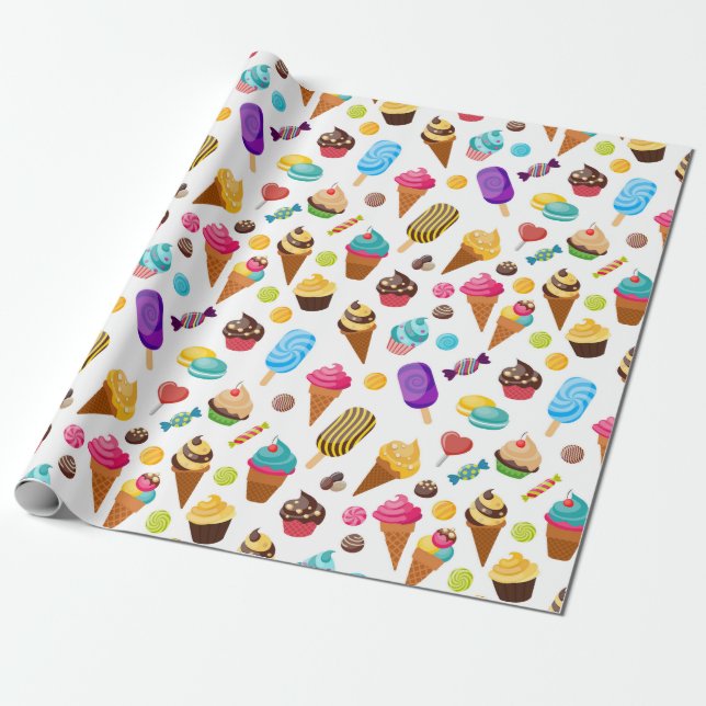 Papel De Presente Sorvete (Desenrolado)