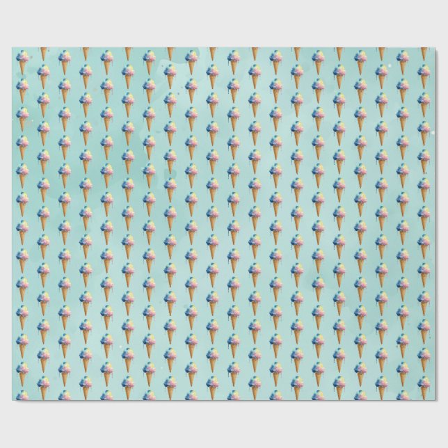 Papel De Presente Sorvete (Aberto)