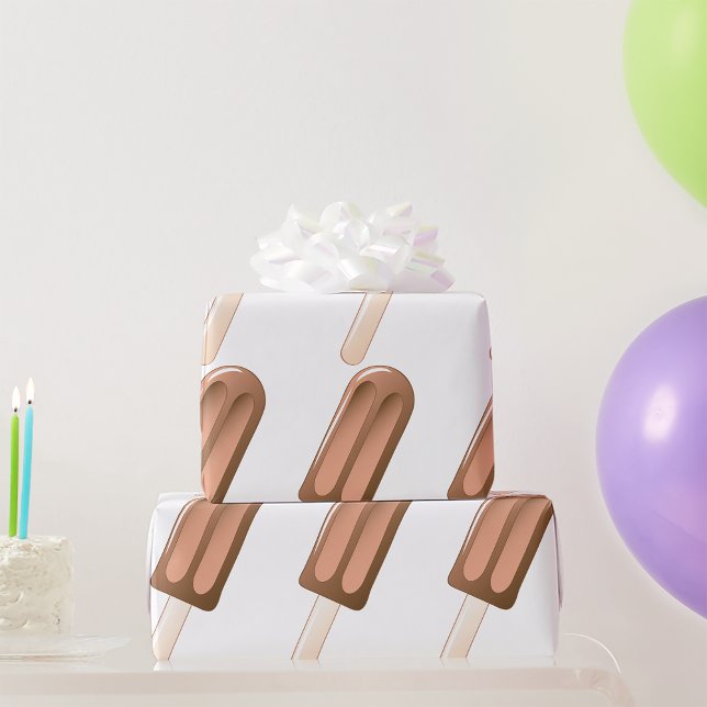 Papel De Presente Sorvete de Picolé de Chocolate (Criador carregado)
