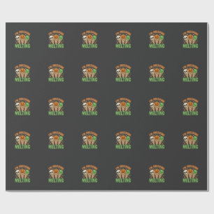 Papel De Presente Sorvete Derretendo na Sexta-feira Santa do Hallowe