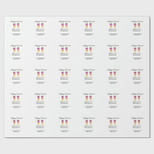 Papel De Presente Sorvete Feliz adicionar nome site mídia social 