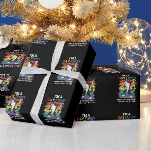 Papel De Presente Sou um Gay Fox Rainbow LGBTQ Pride