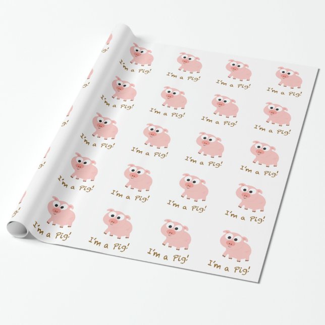 Papel De Presente Sou um Porco (Desenrolado)