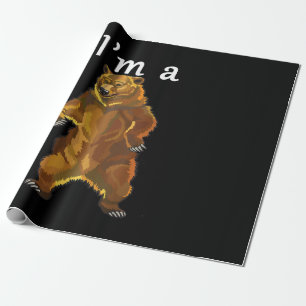 Papel De Presente Sou um Urso Grizzly e Ursos Marrons