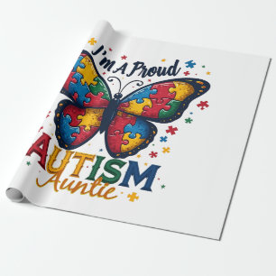 Papel De Presente Sou uma Consciência Autista Orgulhosa Tia Autismo