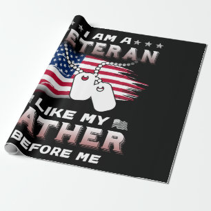 Papel De Presente Sou Veterano Como Meu Pai Antes De Mim Veterano