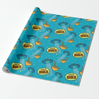 Papel De Presente Space Ufo Night Sky